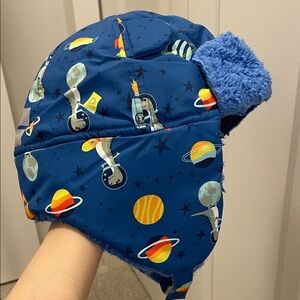 Kids Space-Themed Winter Trapper Hat 🚀